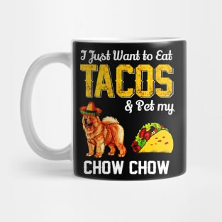 Taco Funny Mexican Chow Chow Dog Taco Food Mug